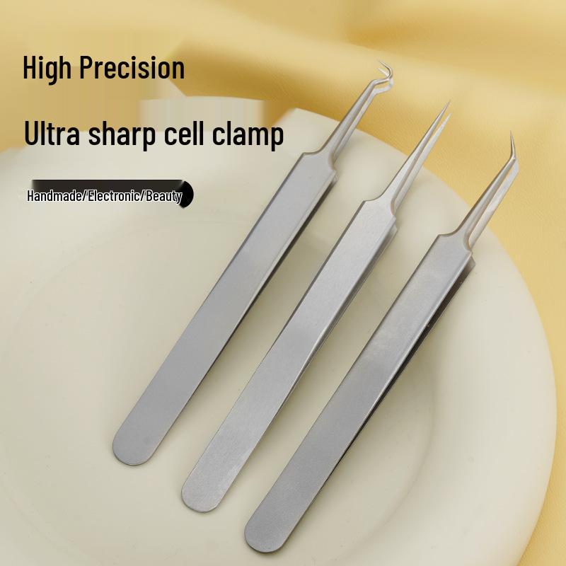 

Extra Fine Precision Stainless Steel Acne Tweezers - No. 5 Needle Blackhead Clamp for Beauty Salon