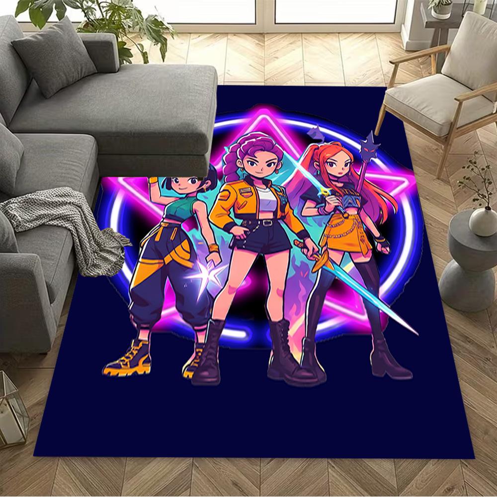 Fantasy Heroes Adventure Floor Mat Perfect for Playrooms Game Room Dormitory Dining Room Antislip Carpet Decorate Offices Spiritual Gift