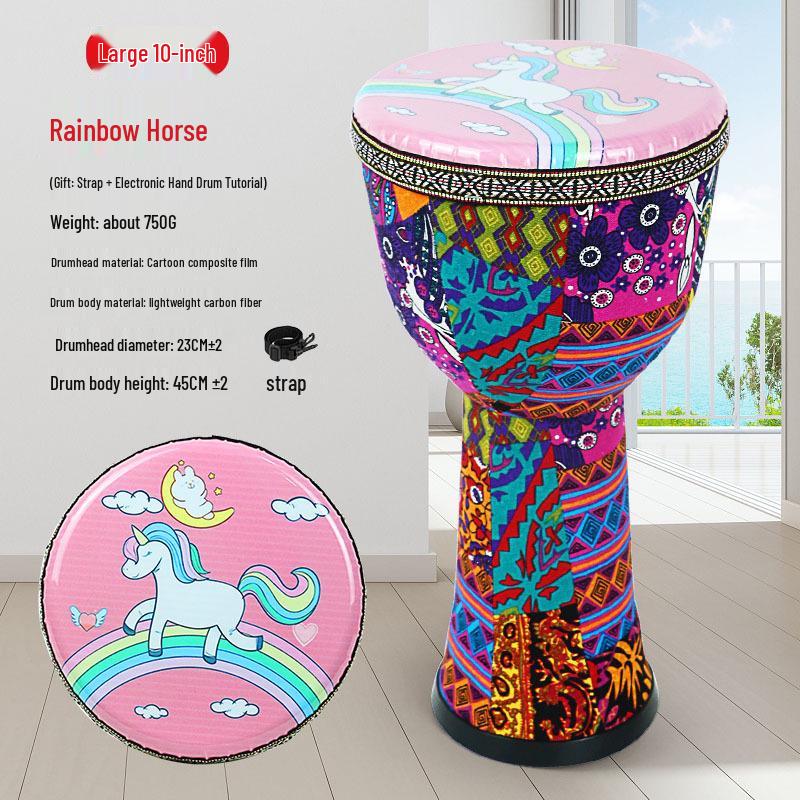 Sheepskin African Hand Drum for All Ages - Beginner To Professional