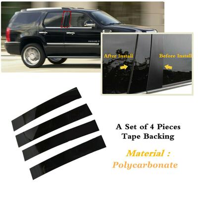Black Pillar Posts for Cadillac Escalade 07-14 4pcs Set Door Trim Cover Kit