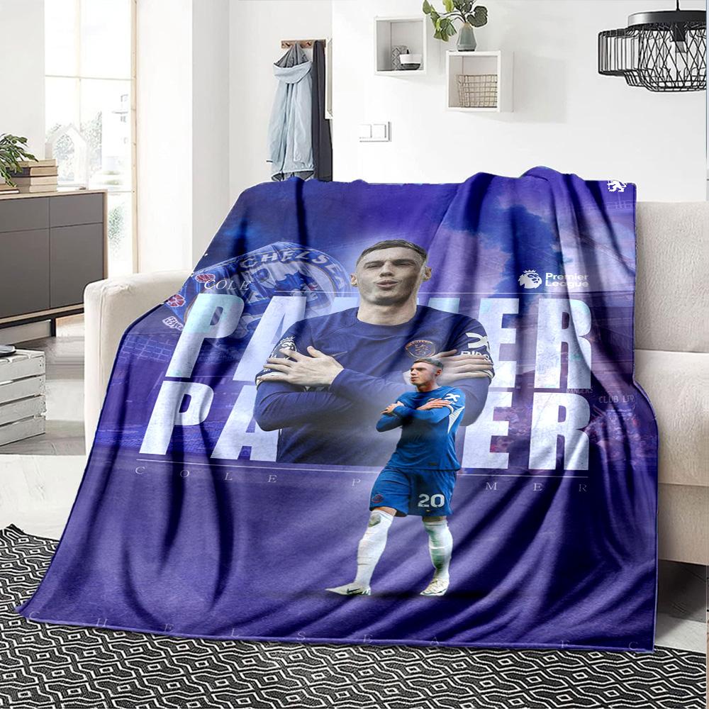 Chelsea Fc Football Player Blanket Comfortable Suitable for Seaside Bedding Chair All-Season Use Modern Style Gift for Travel Home Birthdays