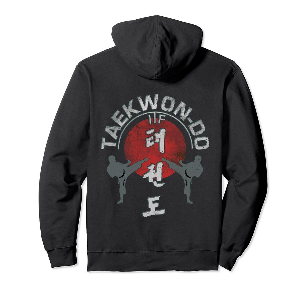 Taekwondo Sunrise Taekwondo Fighter TKD Back Print Hoodie