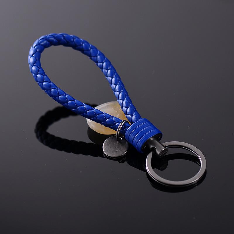 New Creative Tungsten Steel Braided Rope Keychain Leather Key Chain Handmade Doll Pendant Party Gift Small Jewelry