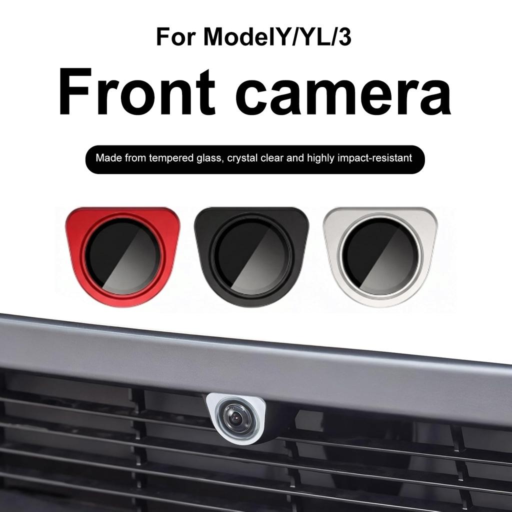 Camera Cover Tempered Glass Front Camera Protector Scratch & Drop Resistant for Tesla Model Y Model 3 2026-2026Model YL