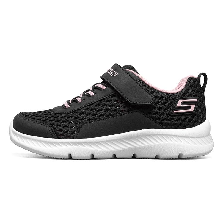 Skechers Comfy Flex 2.0 Fashionable Versatile Comfortable Velcro Low-Top Casual Shoes Kids sneaker Black Pink 664158L-BKPK 27.5