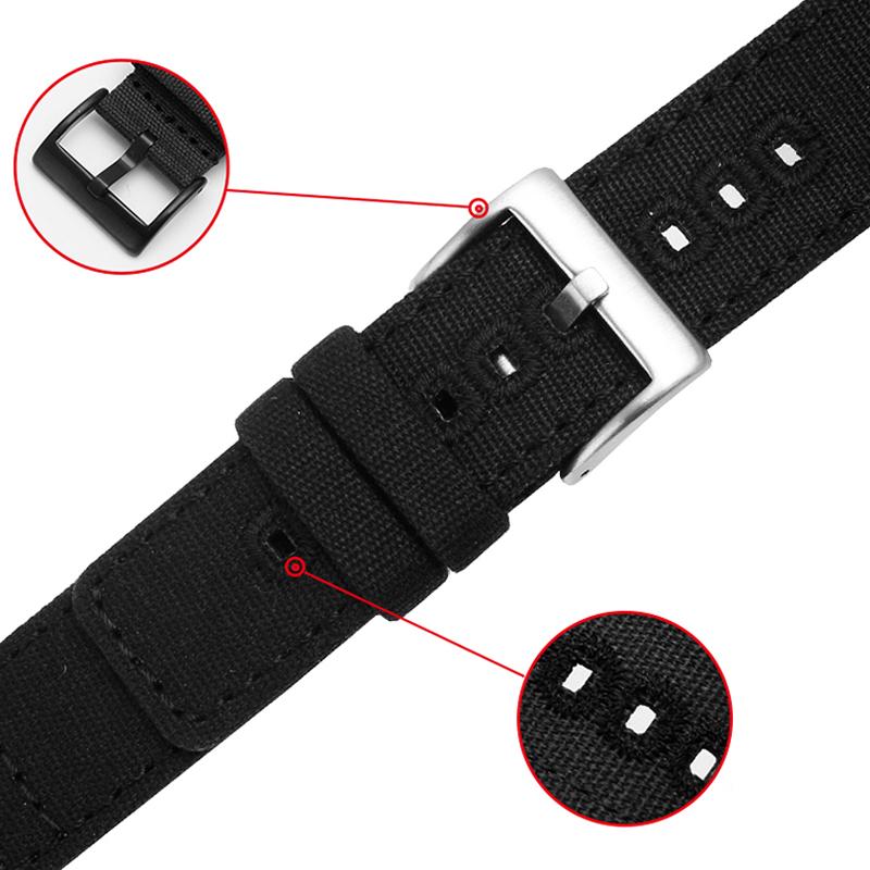 Watchband Quick Release Canvas Watch Strap 18mm 20mm 22mm Nylon Watchbands Replacement Bracelet Wrist Band Watch Accessories
