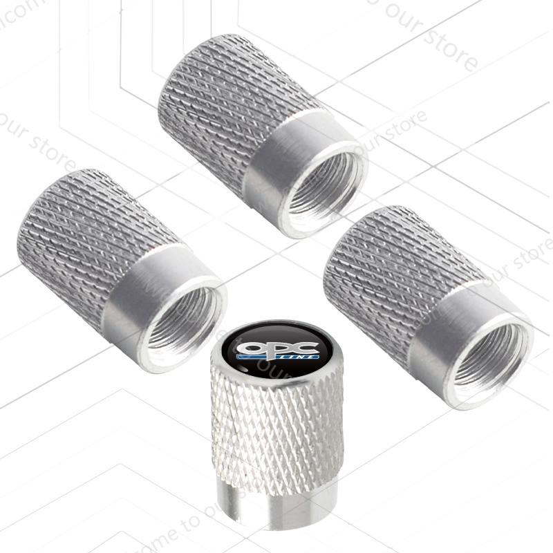 4Pcs/Set For OPC Line LOGO Badge Opel Corsa Ampera Astra Adam Mokka Vauxhall Vectra Car Wheel Tire Valve Caps Tyre Stem Covers