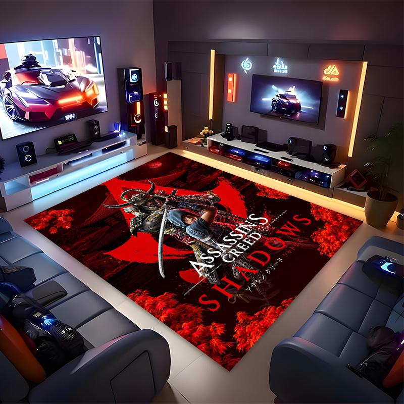 A-Assassin's Creed Printed Absorbent Washable Carpet, Non-Slip Bathroom Mats, Kitchen Rugs, Yoga Mat,Living Room Entrance, Camping Picnic Rugs