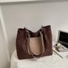 Vintage Suede Tote Bag Women's Large Capacity Commuter Shoulder Bag
