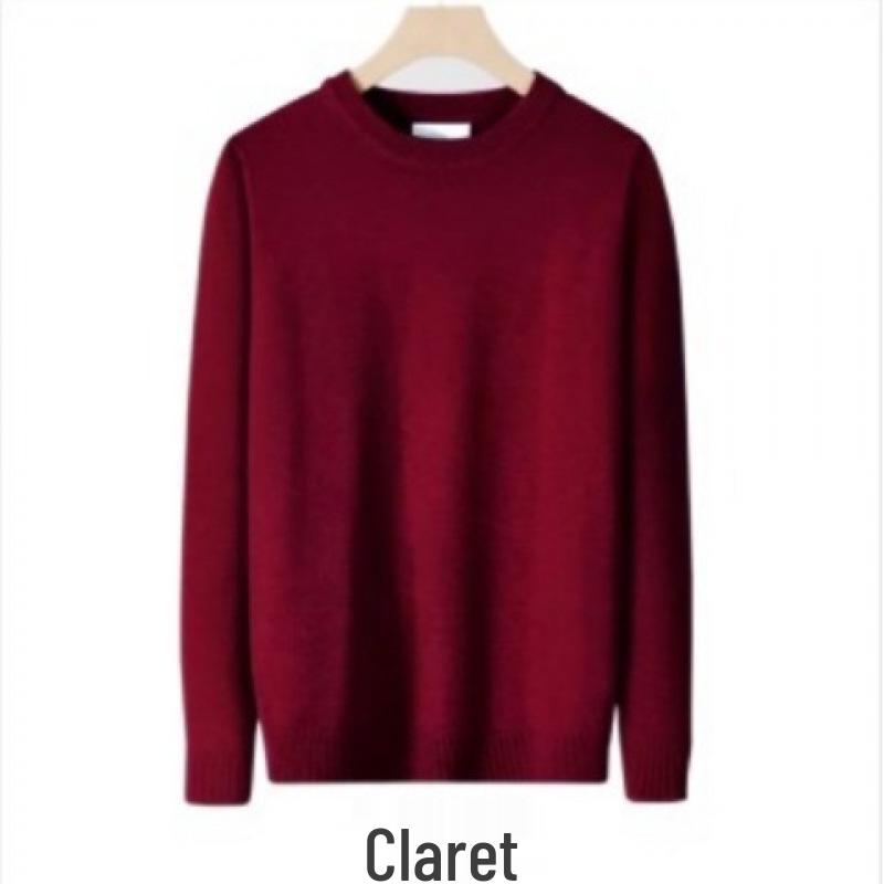 Men's Slim Fit Round Neck Warm Knitwear Pullover for Autumn and Winter