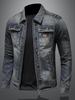 2025 Men's Autumn Korean Slim Motorcycle Denim Jacket: Trendy Retro Casual Fashion