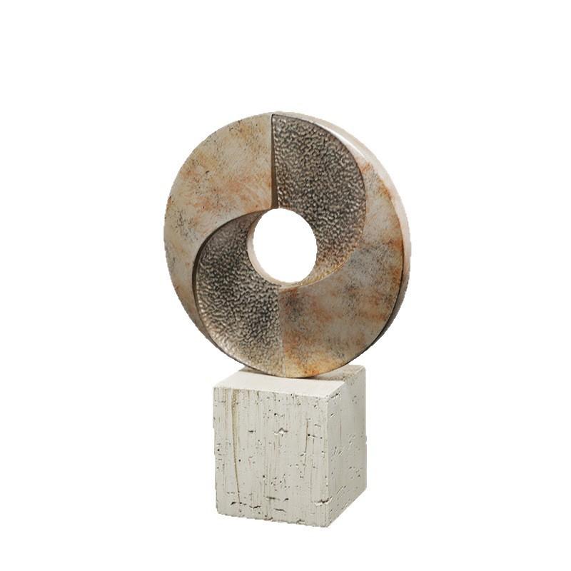 Modern Geometric Resin Sculpture Decor Living Room Bedroom Hotel Villa Minimalist Luxury Home Accent