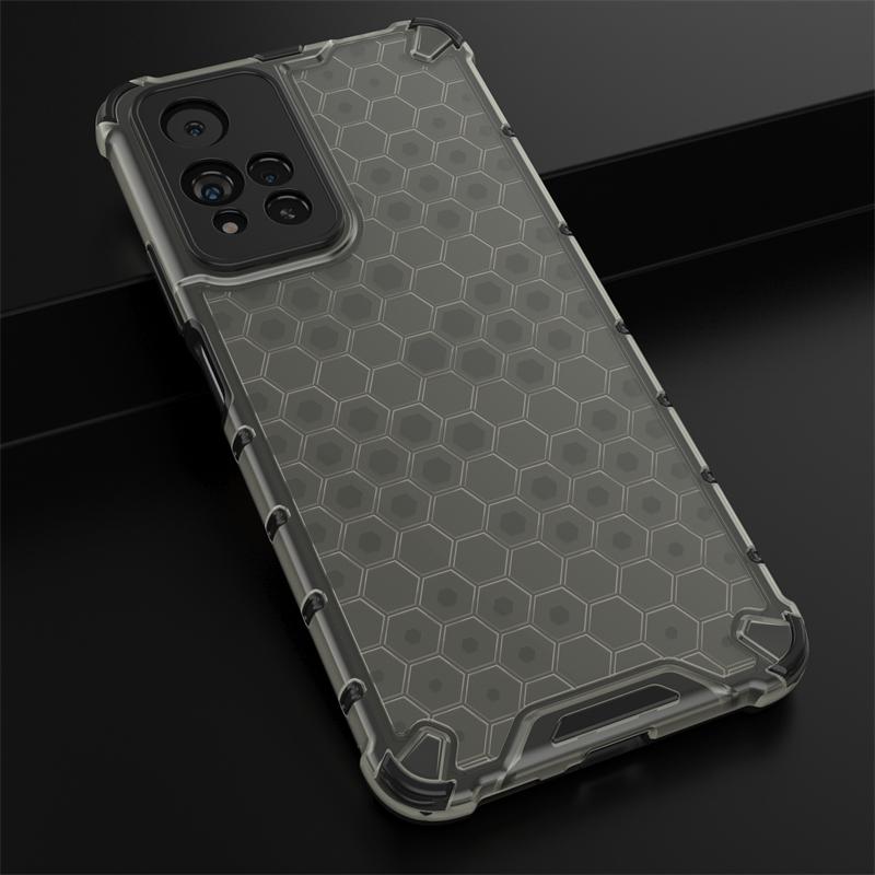 Shockproof Transparent Case For Redmi Note 11 Pro Plus 5G Honeycomb Armor Case Redmi Note 11 Pro Plus 5G Case For Redmi Note 11S