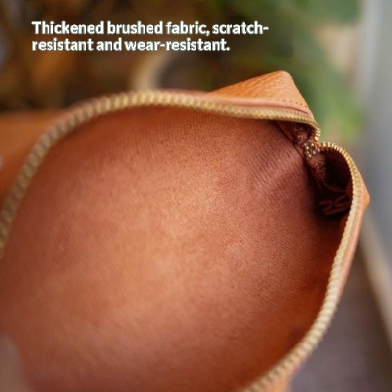 Soft Leather Glasses Bag Portable Makeup Storage Bag Purses Stationery Bag Travel Zipper Cosmetic Pouch Sun Glasses Case