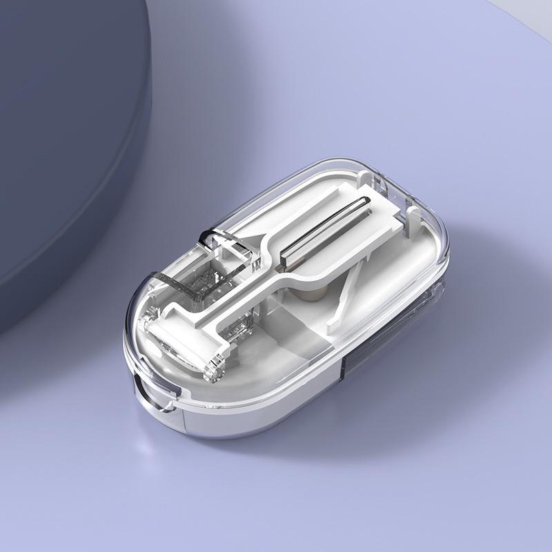 Portable Japanese Pill Cutter & Dispenser with Storage