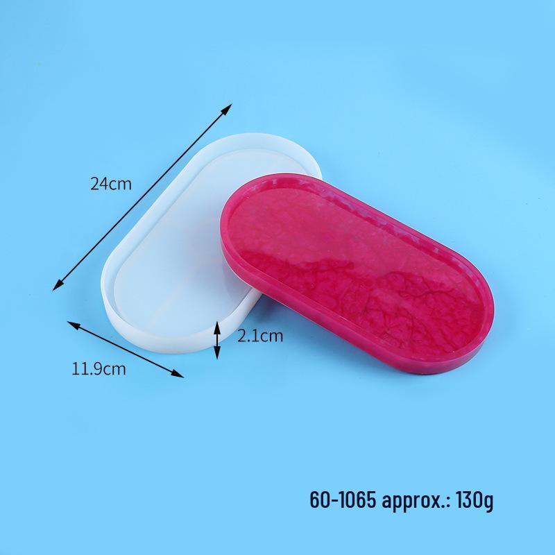 DIY Crystal Epoxy Resin Oval Coaster Mold for Tea Cup Holder and Tray Making