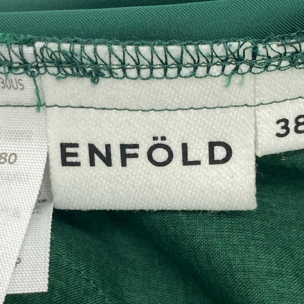 ENFOLD 22Stainless Steel Green 300FS231 1580 Satin Pants Bottoms 38 greenUsed