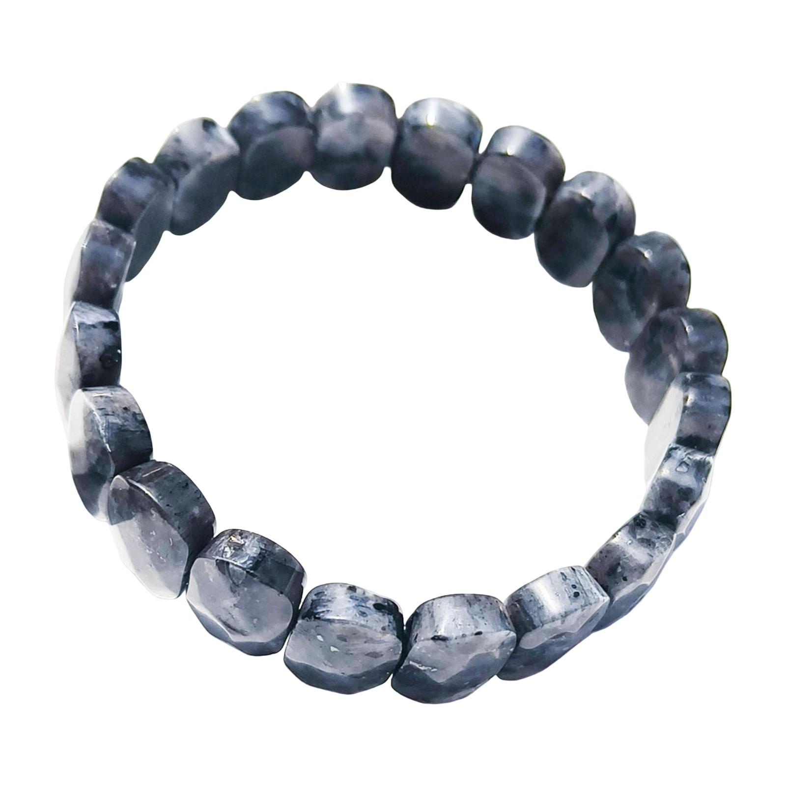 

Браслеты из натуральных камней с квадратными бусинами, аметист, розовый кварц, прямоугольный браслет для женщин One Size