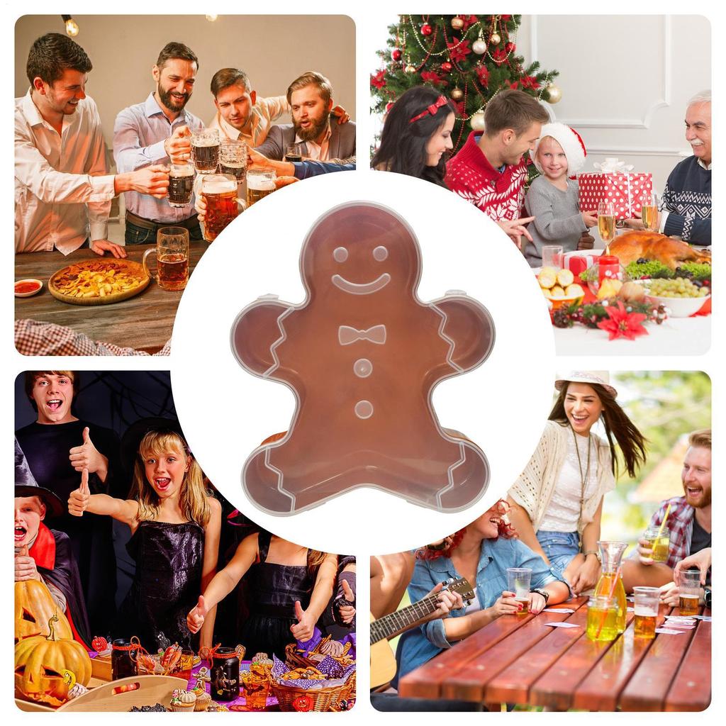 Christmas Candy Tray Food Organizer Serving Tray Holiday Snack Box Container For Treats Nuts Fruit Popcorn Dip Dessert Party