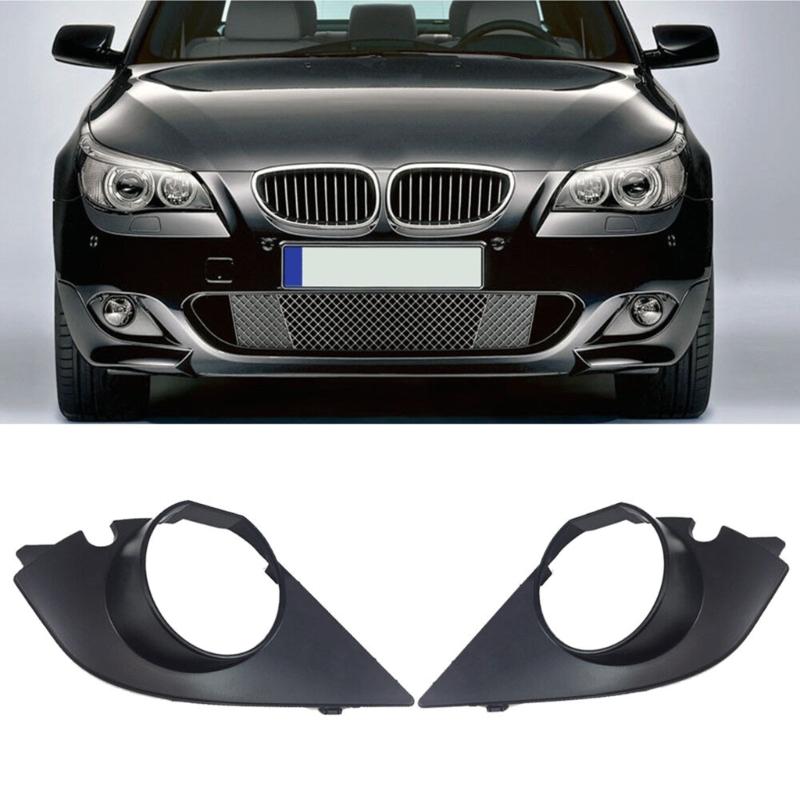 Left/Right Foglight Grille Cover Fit for E60 E61 51117896603 51117896604 Fog Lamp Bumper Frame Grille Cover Insert Trim