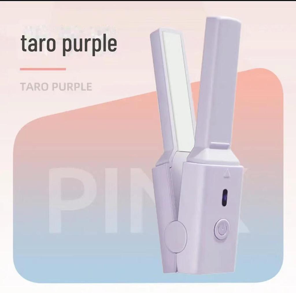 USB Mini Dual-Purpose Hair Straightener & Curler - Safe, Portable for Dorms, Perfect for Bangs