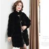 Fur Winter Coat Women Mid-length Jacket  Thicken Keep Warm Temperament Loose  Fur Coat