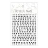 Nail Art 3D Laser Black & White Alphabet Stickers - 26 Uppercase & Lowercase Letters