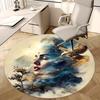 1pc Anime Design Round Carpet Office Chair Mat, Non Slip Rug for Home Decor, Living Room, Bedroom, Game Room, Festival Gift