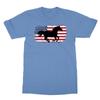 Cavallo Bandiera Americana USA Cavallo Patriottico Regalo Maglietta da Uomo