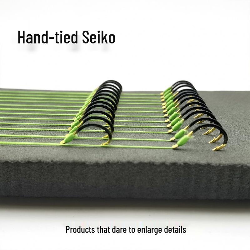 Starker Leader Doppelhaken PE Anti-Biss Haken Set mit Ghost Fang für Große Fische