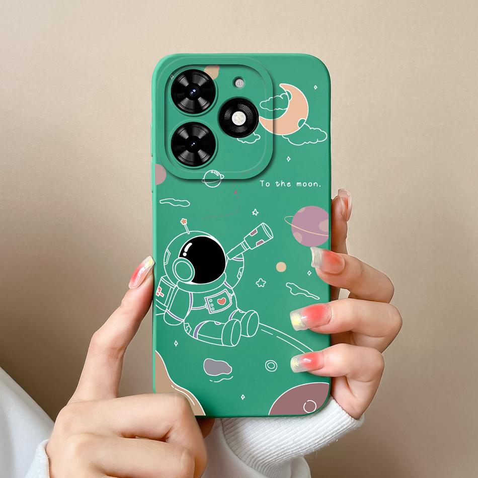 Case For Tecno Spark Go 2024 Cute Pilot Soft Liquid Silicone Upgrade Lens Protection Back Cover For Tecno SparkGo Coque Bumper