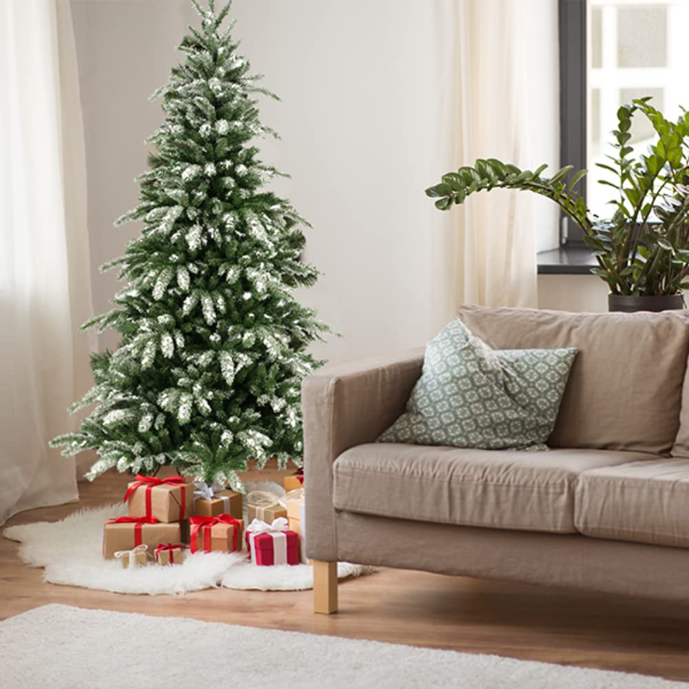 WEIMALL Christmas Snow Nordic Snow Simple Stylish Interior Christmas Christmas Christmas Tree Tree, 180cm, Type, Style, Space-Saving, White, Design,