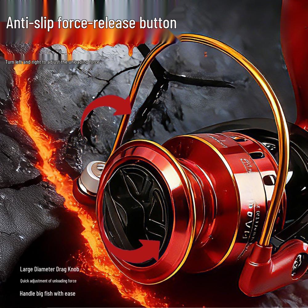 All-Metal Fire Lizard Deep Sea Saltwater Resistant Spinning Fishing Reel