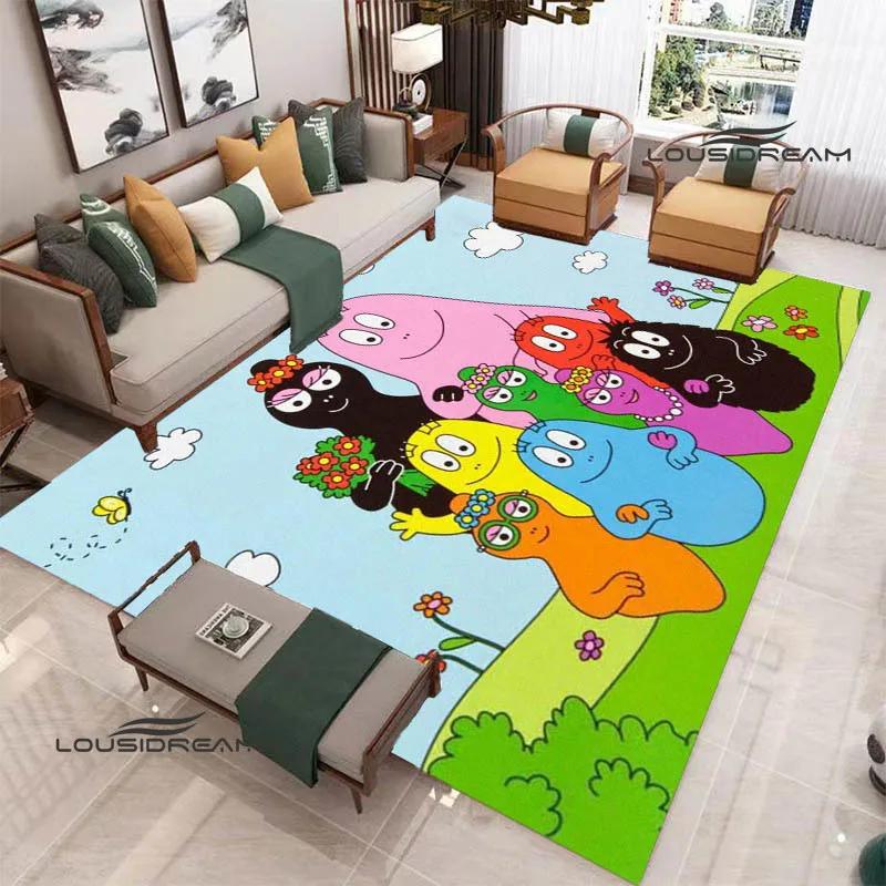 Barbapapa Cartoon Printed Carpet Non-slip Carpet Yoga Mat Door Mat Photography Props Kitchen Mat Home Area Rug Birthday Gift
