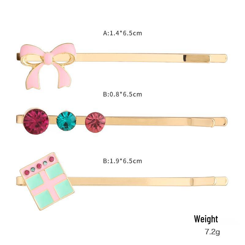 

Набор эмалевых заколок для волос Kenjie на Рождество для женщин - Праздничный головной убор