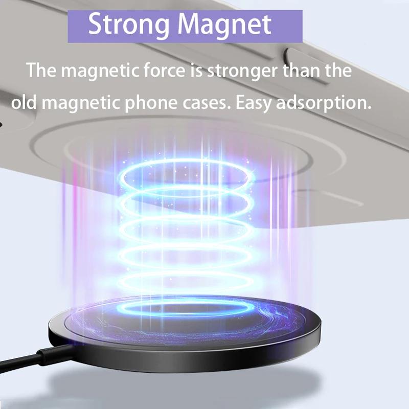 For Magsafe Magnetic Wireless Charging Case For iPhone 17E Air 17 16 15 14 13 12 11 Pro Max Mini 16E Plus Liquid Silicone Cover
