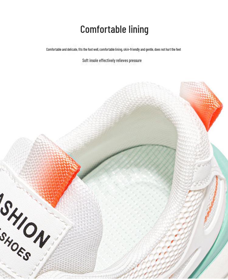 Męskie letnie oddychające sneakersy z siateczki: Modne, na grubej podeszwie, casualowe i wszechstronne buty do skateboardingu.