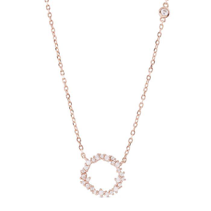 Collier - Thilak - Argent 925 - Plaqué Or Rose 18 Carats - Zircone - Taille Unique