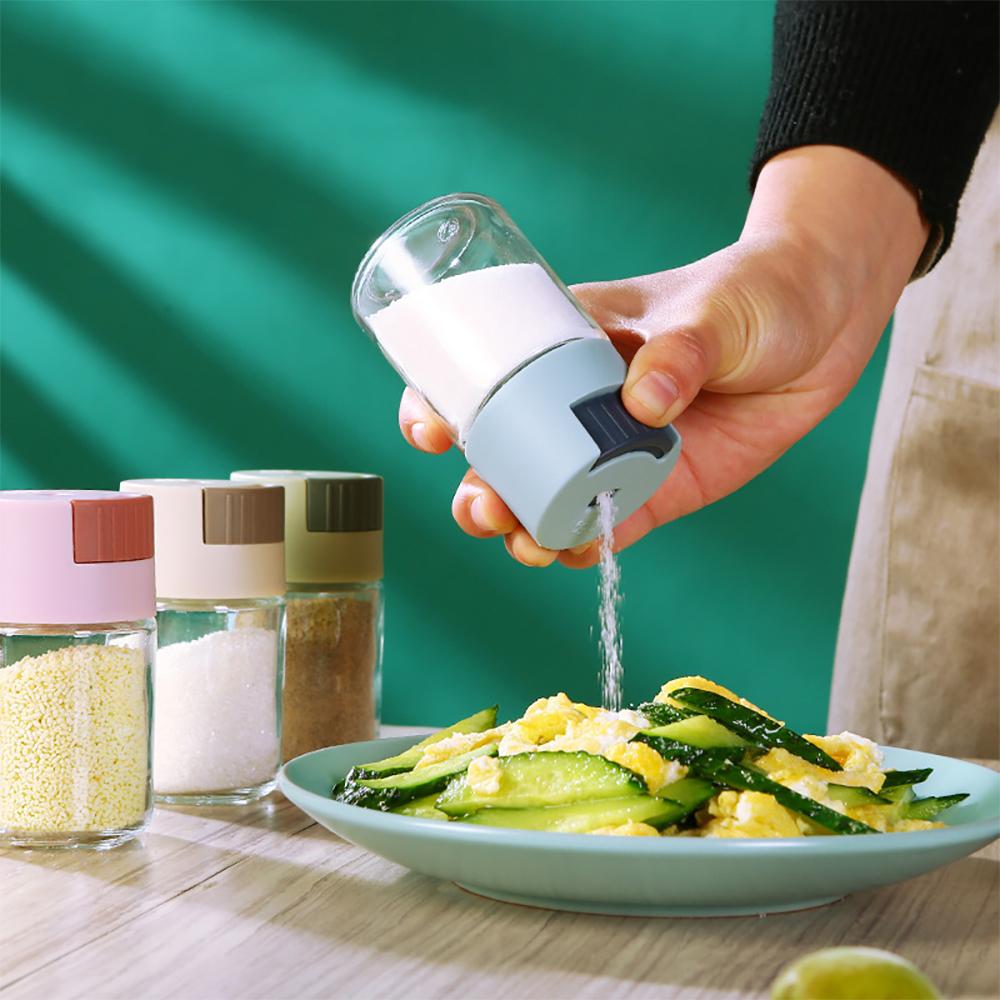 D5 Adjustable Salt Dispenser Condiments Container Sugar Bottle Spice Pepper Salts Shaker Spice Jar Salts Tank Seasoning Bottle