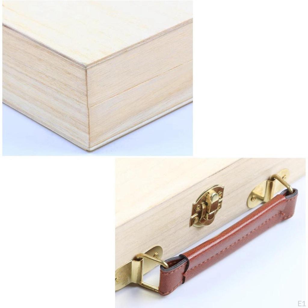 Boîte Organisateur de Matériel d'Art Loquets Métalliques Légère Portable Robuste Accessoires Pinceaux de Peinture Pastel