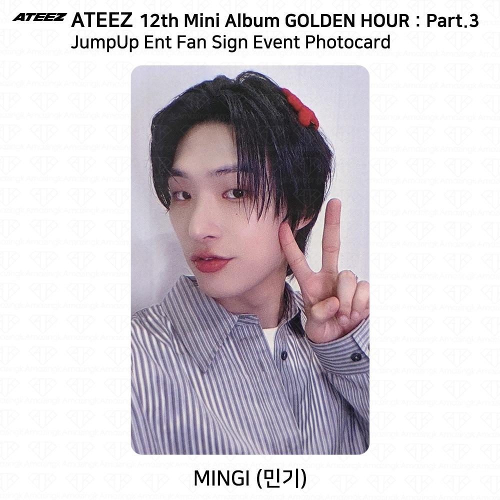 ATEEZ Al 12-lea Mini Golden Hour Part.3 JumpUp Ent Photocard cu semnătură fan KPOP K-POP