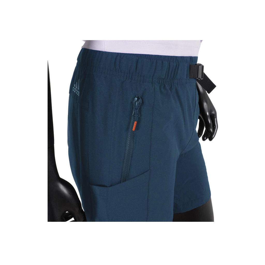 Adidas Adjustable Waist Sporty Shorts Men Bottoms Navy-Blue GU1746
