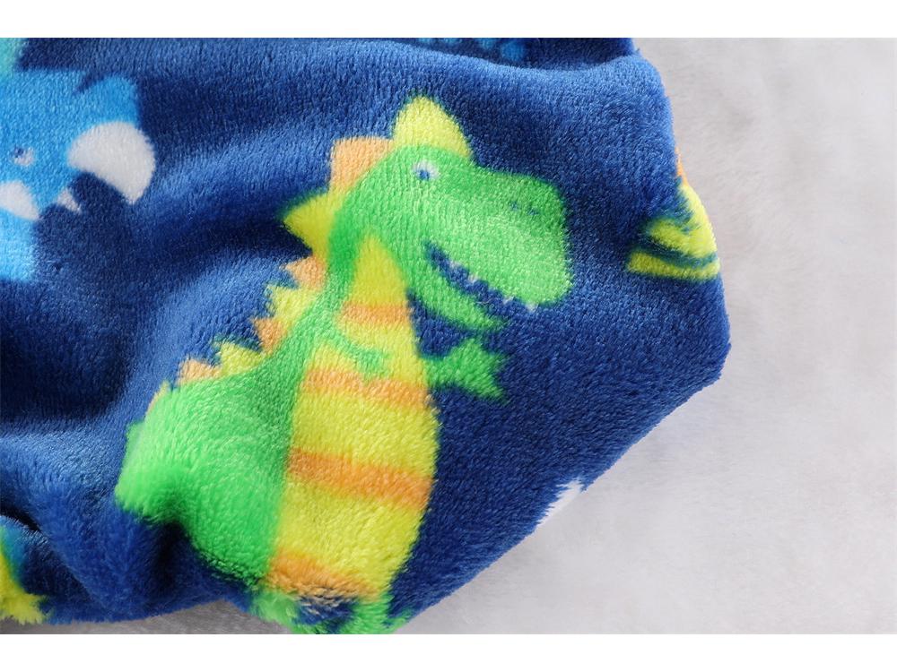 Warm Flannel Four-Legged Pet Clothes for Autumn/Winter - No Hood, Leash Compatible for Dogs & Cats