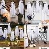 Outdoor Hanging Ghosts 3Pcs Halloween Ghost Decorations Spooky Flying with Party Favors Lanyard for Haunted House Outdoor Porch Yard Decor Props