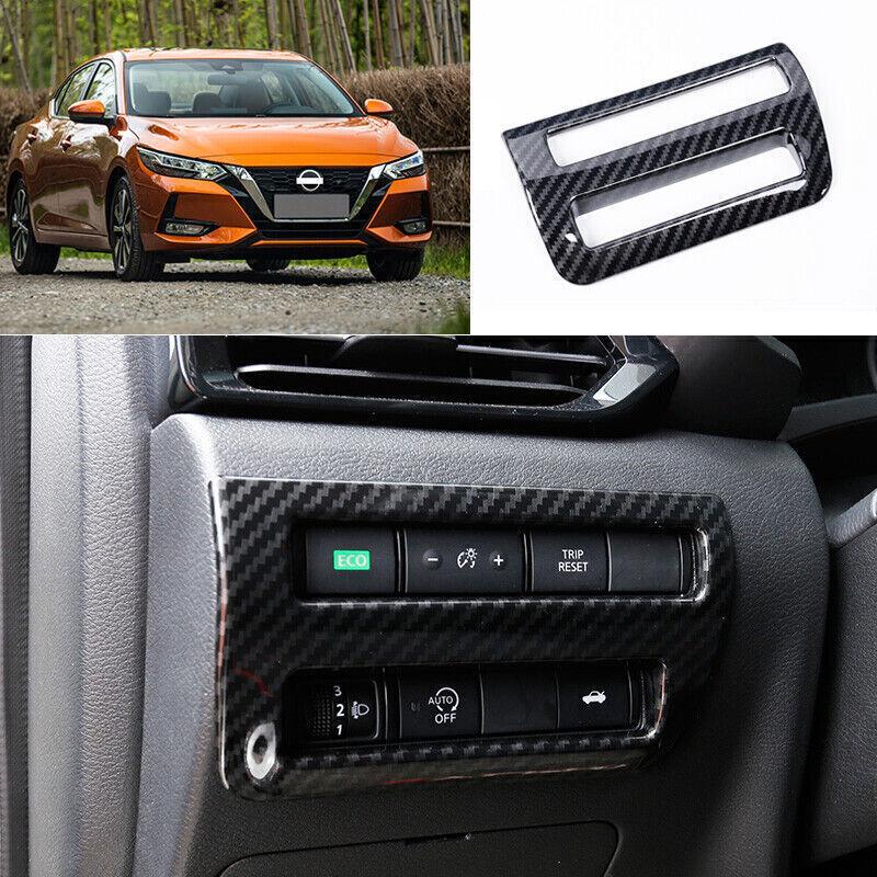 For Nissan Sylphy Sentra - carbon fiber headlight adjustment frame cover