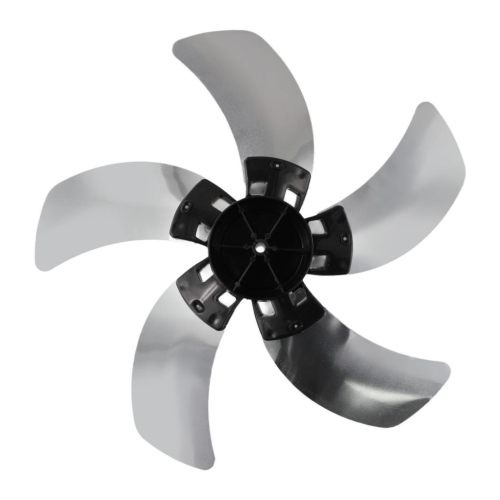 Household 16 Inch Aluminum Fan Blade Set Features Five Blades with Nut Cover Base for Efficient Airflow and Easy Cleaning