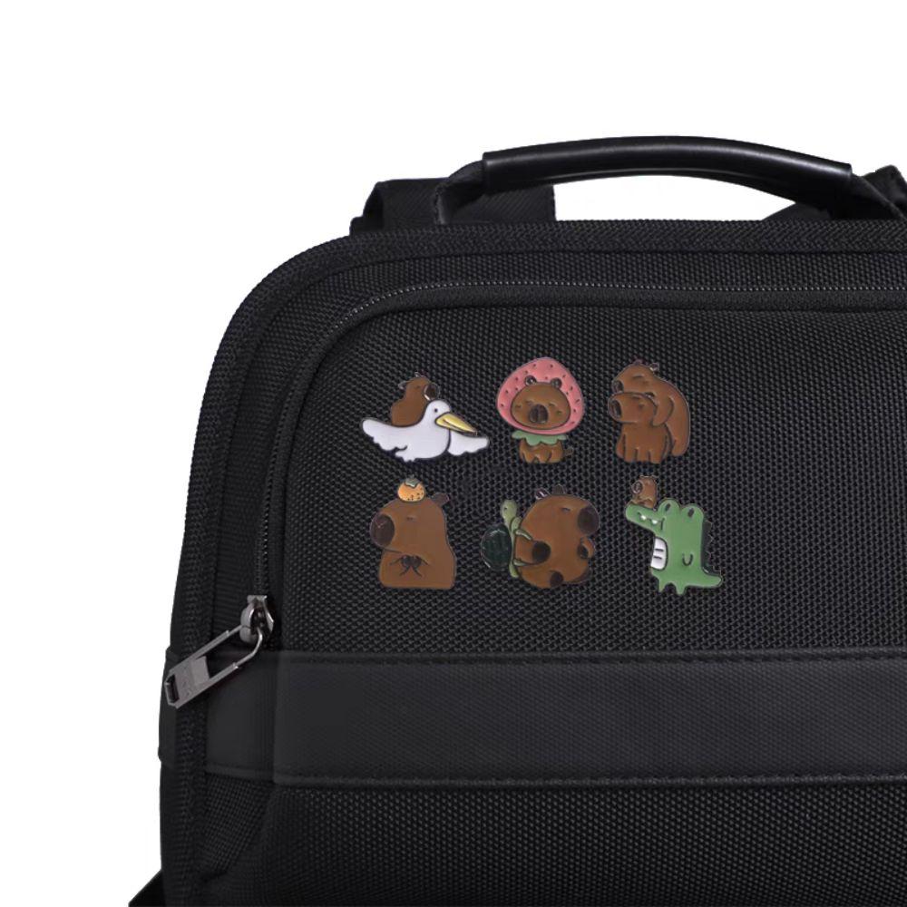 Zinc Zinc Alloy Animal Badge Cute Cartoon Pin Unique Capybara Brooch  Students