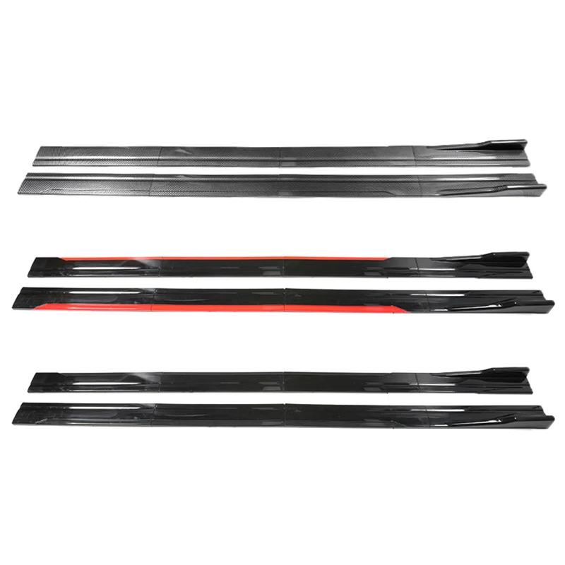 Hot Sale Car Side Skirt Adjustable Bumper Carbon Fiber Modifiedextension Rocker Plate Lip For Kia For Ford For Mazda For BMW