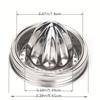 Citrus Reamer For Wide Mouth Jar Reusable Citrus Reamer Stainless Steel Juicer Lid Handle Leak-Proof Bottle Cap Manual Juice