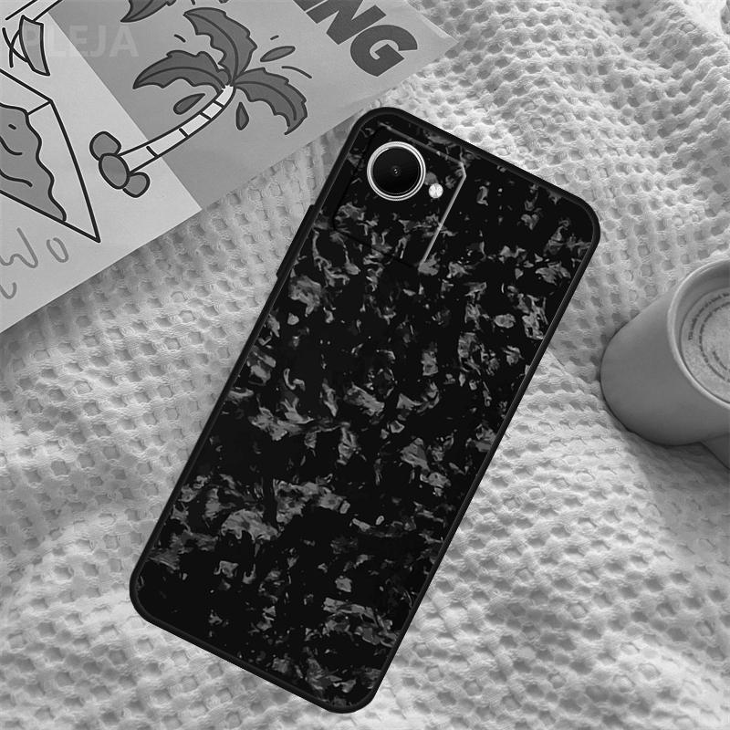 Forged Carbon Pattern Case For Realme C67 C63 C55 C51 C75 C61 C53 C35 C65 C71 11 12 13 14 15 Pro Plus GT6 GT7 Pro